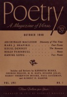 October 1940 Poetry Magazine cover