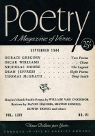 September 1944 Poetry Magazine cover