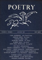 January 1960 Poetry Magazine cover