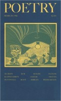 March 1986 Poetry Magazine cover