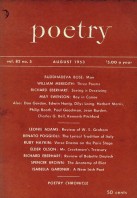 August 1953 Poetry Magazine cover