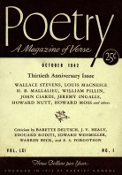 October 1942 Poetry Magazine cover