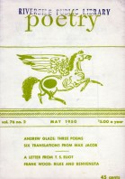 May 1950 Poetry Magazine cover
