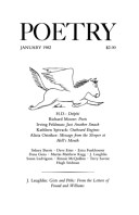 January 1982 Poetry Magazine cover