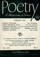 February 1947 Poetry Magazine cover
