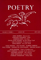 August 1957 Poetry Magazine cover