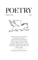 March 1982 Poetry Magazine cover