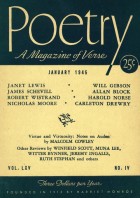 January 1945 Poetry Magazine cover