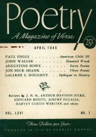 April 1945 Poetry Magazine cover