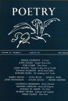 March 1967 Poetry Magazine cover