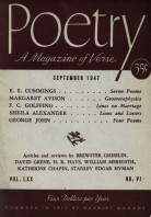 September 1947 Poetry Magazine cover