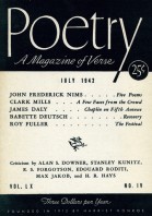July 1942 Poetry Magazine cover