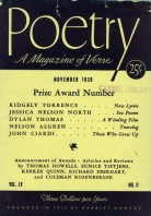 November 1939 Poetry Magazine cover