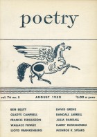 August 1950 Poetry Magazine cover