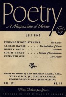 July 1940 Poetry Magazine cover
