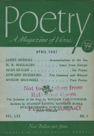 April 1947 Poetry Magazine cover