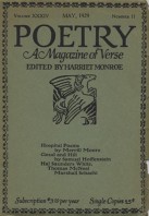 May 1929 Poetry Magazine cover