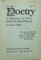 January 1923 Poetry Magazine cover