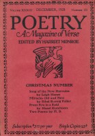 December 1928 Poetry Magazine cover