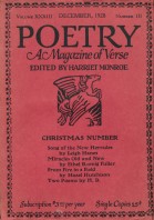 December 1928 Poetry Magazine cover