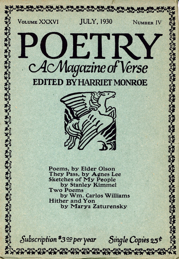 July 1930 Poetry Magazine cover