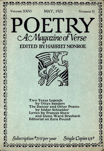 May 1925 Poetry Magazine cover
