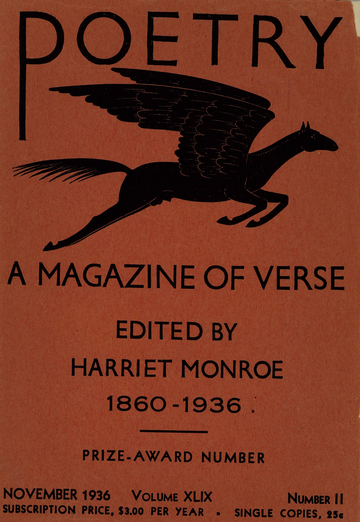 November 1936 Poetry Magazine cover