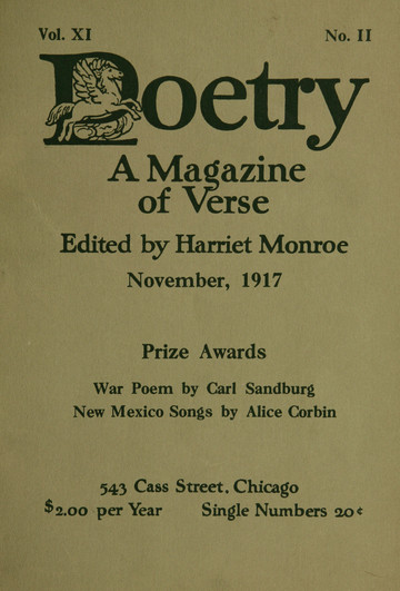 November 1917 Poetry Magazine cover
