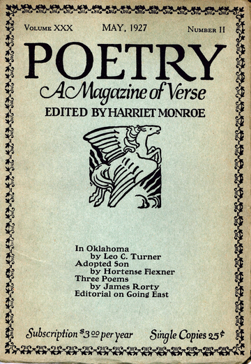 May 1927 Poetry Magazine cover