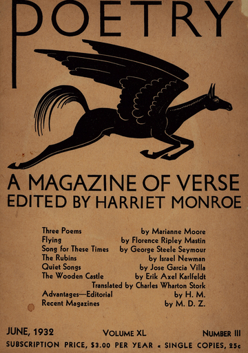 June 1932 Poetry Magazine cover