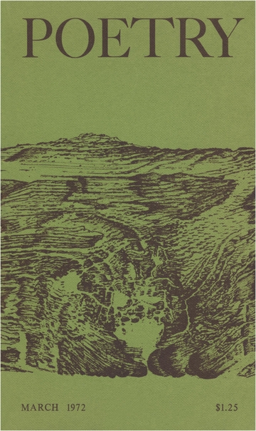 October 1971 Poetry Magazine cover