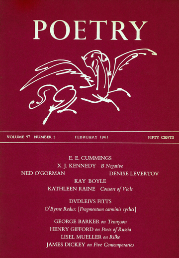 February 1961 Poetry Magazine cover