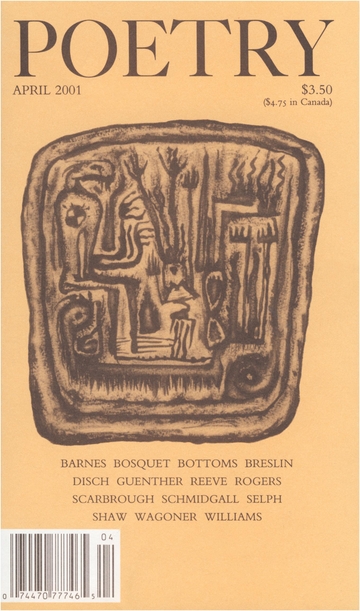 April 2001 Poetry Magazine cover