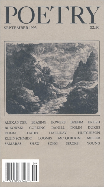 September 1993 Poetry Magazine cover