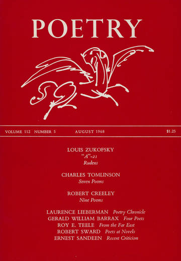 August 1968 Poetry Magazine cover