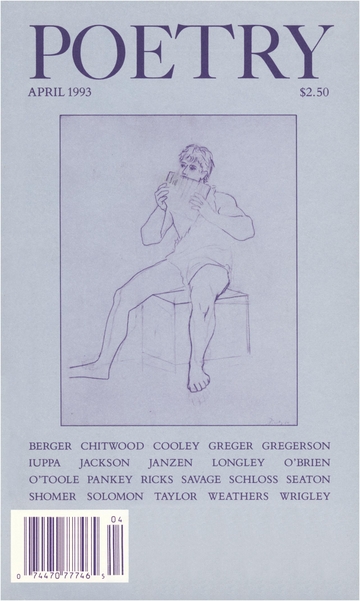 April 1993 Poetry Magazine cover