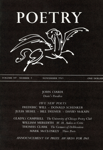 November 1965 Poetry Magazine cover