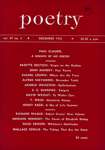 December 1955 Poetry Magazine cover