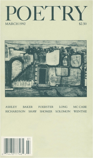 March 1992 Poetry Magazine cover