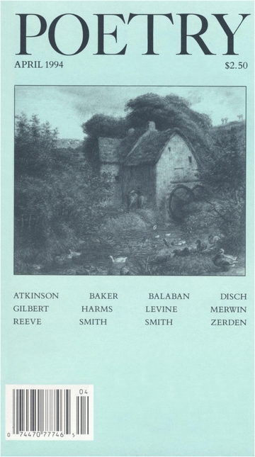 April 1994 Poetry Magazine cover