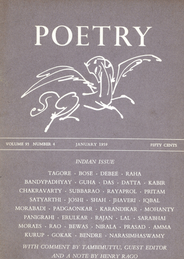January 1959 Poetry Magazine cover
