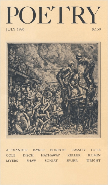 July 1986 Poetry Magazine cover