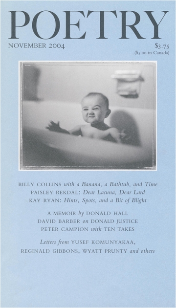 November 2004 Poetry Magazine cover