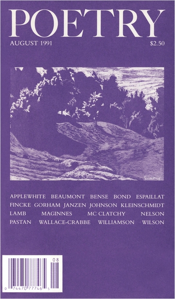 August 1991 Poetry Magazine cover