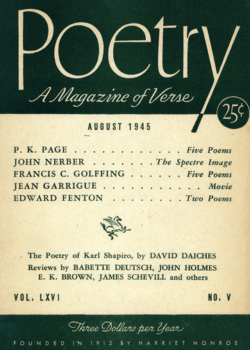 August 1945 | Poetry Magazine | Poetry Foundation