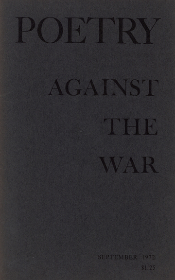 September 1972 Poetry Magazine cover