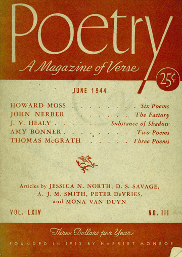 June 1944 Poetry Magazine cover