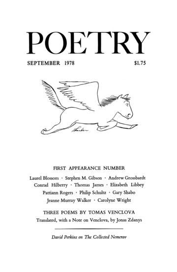 September 1978 Poetry Magazine cover