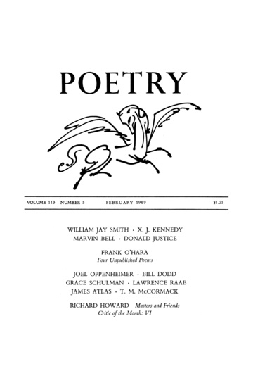 February 1969 Poetry Magazine cover