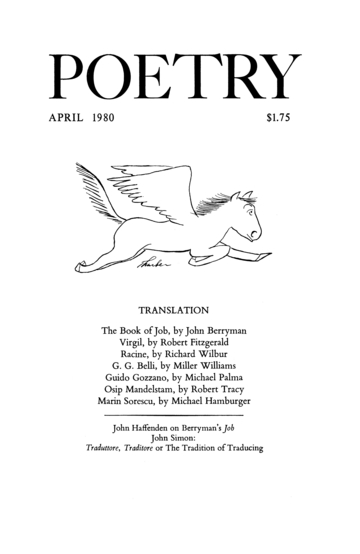 April 1980 Poetry Magazine cover